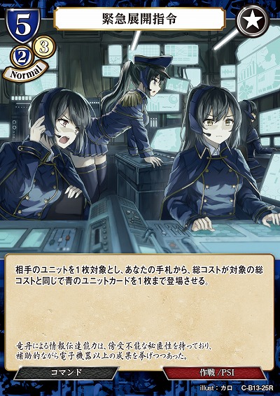 緊急展開指令 【C/B13/25R】